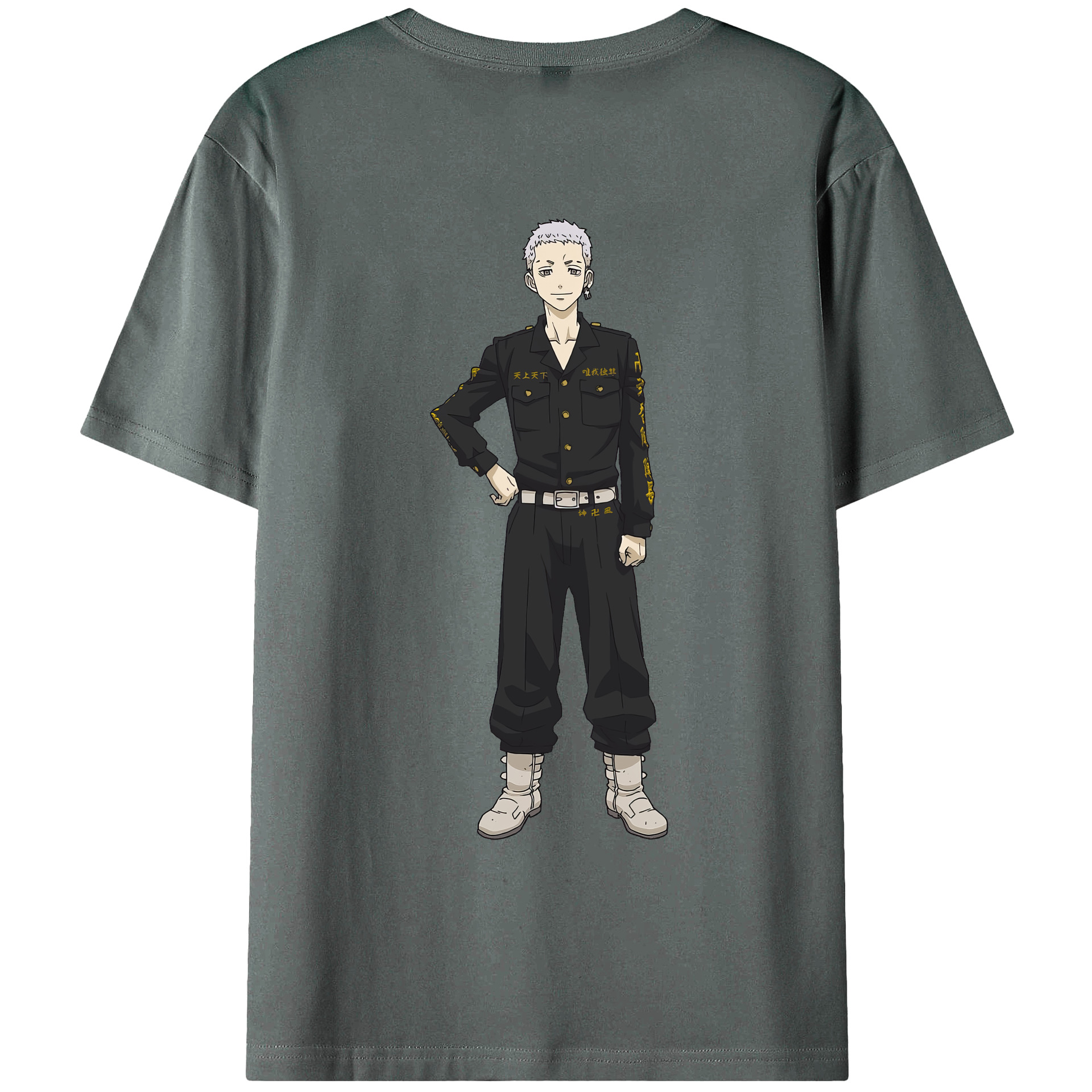 （画像用） 東京リベンジャーズ Tokyo Revengers 綿100％ メンズ半袖Tシャツ（バックプリント） 通気性